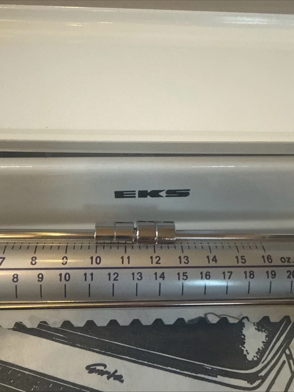 VTG 70’s EKS mechanical Balance Kitchen Scale Removable brown Tray Sweden